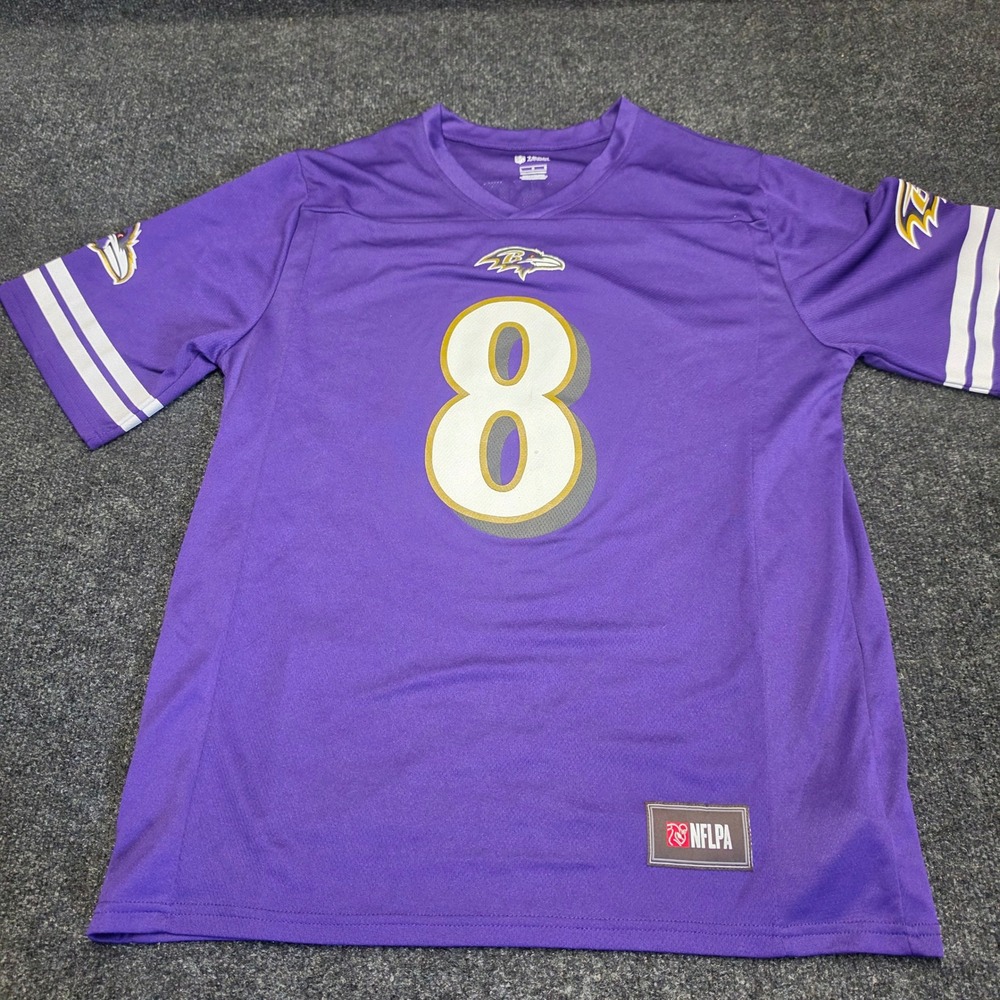 NFL Team Apparel Baltimore Ravens Lamar Jackson 8 Jersey Mens Large Purple